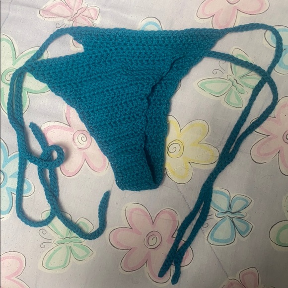 Worn once crochet bathing suit w/ cheeky bottoms - Picture 3 of 3